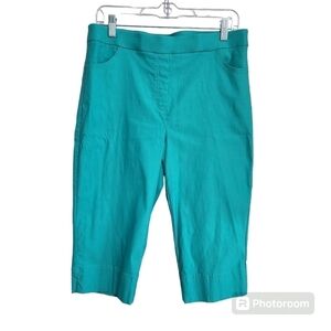 Alfred Dunner Womens Capris Green